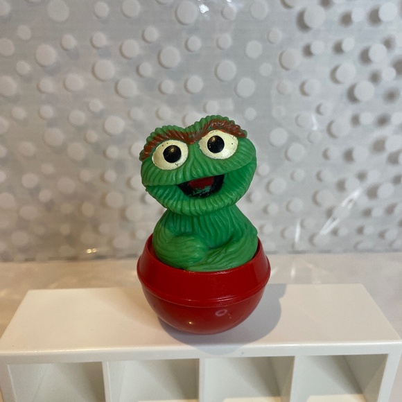 Vintage Sesame Street Oscar the Grouch Roly Poly toy - Picture 1 of 6